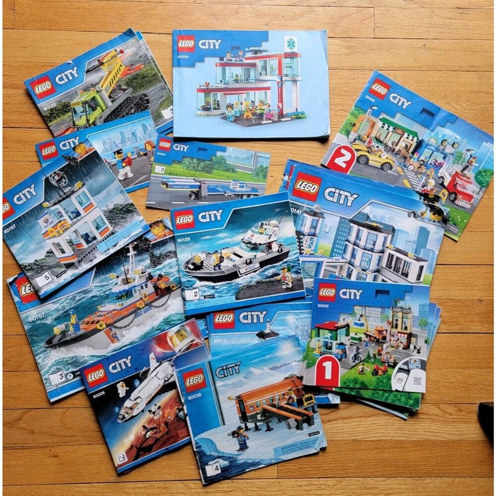 Lot of 20 LEGO CITY Instructions Booklets Manuals Directions READ